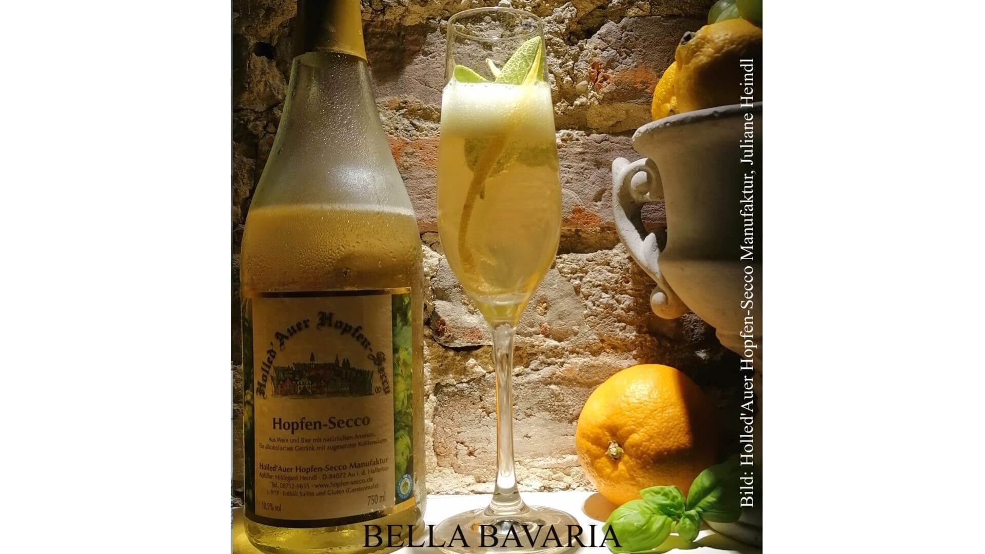 Cocktail mit Hopfen-Secco und Zitronen Likör