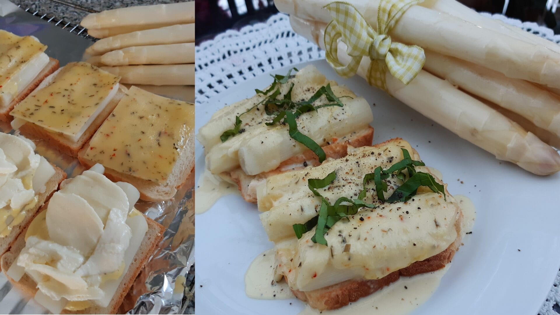 Spargeltoast mit Holled’Auer Hopfen-Secco